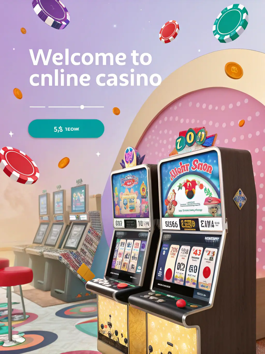 A dynamic image showcasing a variety of different game interfaces available on ATMJILI, including elements from slot games, fishing games, and live dealer games, all blended together to represent the diverse gaming options.